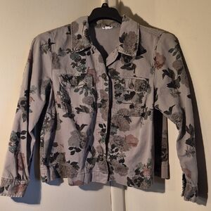 Westport Floral Jacket - Olive/Grey and Black